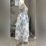 SACHIN + BABI BHLDN Anthropologie Blaine
Taffeta Blue Floral Dress Size US 6 Photo 4
