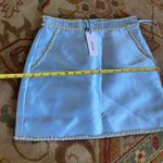 Nasty Gal NWT: Embellished Satin Twill Light Blue Mini Skirt Photo 3