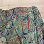 Max Nugus Embroidered Silk Tunic Jacket in Green Multi Photo 5