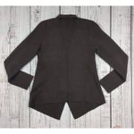 Eileen Fisher  Cotton Thick Knit Draped‎ Cardigan Sweater Brown Sz M Photo 2