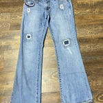 American Eagle Vintage Hipster Boot Cut Jeans Womens 6 Blue Low Rise Distressed Photo 0