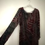 Sundance  Velvet La Donna Maxi Dress Boho Long Sleeve Printed Artsy Style Sz 4 Photo 3