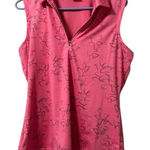 Dunning Golf Size Medium Women Sleeveless Polo Shirt Polyester Blend Athletic‎ Pink Photo 0