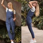 Athleta Unbound Blue Cargo pants joggers Jumpsuit size XXS Photo 2