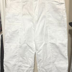 Democracy  Ab-Solution Jeans Womens 16P Wide Leg cropped White high rise pull on Photo 0