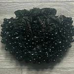 Vintage Style Black 20s Flapper Beaded Bag with Removable Silver Strap Photo 4