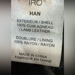 IRO  Black Leather Moto Jacket HAN lining for cold weather Photo 14