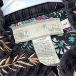 Mur Mur Blazer Corduroy Embroidered Jacket Purple (large) vintage regal asian Photo 2