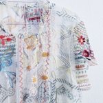 Johnny Was  Merida Mesh Slip Blouse Sheer Photo 3