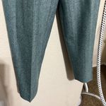 VIntage All Week Long Wool Dress Pants Womens 4P green herringbone pleated Photo 2