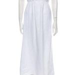 Reformation Strapless Long Dress Raw Hem White Size XS Photo 0
