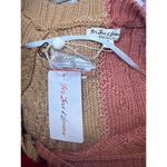 For Love & Lemons Colorblock Cable Knit Cardigan, Size Small NWT Tan Photo 4