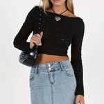 Denim Mini Skirt Blue Size XS Photo 3