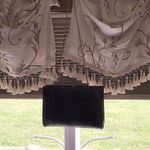 VINTAGE BLACK Clutch WITH gold chain Hardware is gold Photo 2