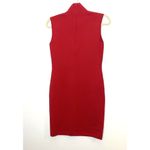 Max Mara  Red Knit Sleeveless Back Zipper Stretchy Chic Minimalist Sweater Dress Photo 1