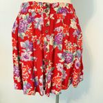 Kimchi Blue  x Urban Outfitters Floral Button-Front Mini Skirt in Red Size Small Photo 1