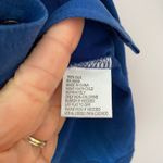 Antonio Melani Blue Button Down Shirt 100% Silk Minimalist Women's size Medium Photo 8