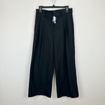 Madewell The Petite Harlow Superwide Leg Trouser Brushed Twill Black US 0 NWT Photo 6