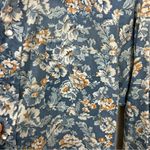 Vintage Sears Authentic Western Wear Pearl Snap Floral Button Down Shirt Size L Blue Size L Photo 4