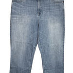 NYDJ Jeans Womens 16 Blue Light Wash Jenna Straight Ankle Rolled Raw Hem Casual Photo 0