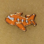 Yellow Airplane Plane Y2K Retro Boho Scatter Pin Gold Photo 1