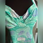 Vintage Malia mermaid criss cross strap airy summer dress, size 8 Green Photo 3