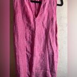 Sigrid Olsen  100% Linen Pink Sleeveless Dress w pockets summer business casual Photo 4