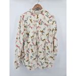 Marine layer  Women's Large Button Down Long Sleeve Cheetah Leaf Print Shirt Photo 2