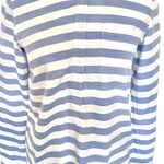 J.Crew  Womens Blouse Shirt Mid Button Sz 2 Camp Popover In Bar Stripe Blue Coast Photo 5