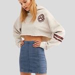 Free People NWT Modern Femme Denim Mini Skirt Westminster Blue SZ-10 Photo 0