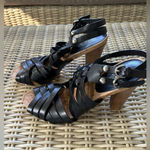 Coach  Adrienne Strappy‎ Slingback Block Heel black Sandals 9 Classic luxury Photo 2