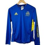 Adidas Running B.A.A. 2012 BOSTON MARATHON Long Sleeve Shirt Blue & Yellow Sz M Photo 0