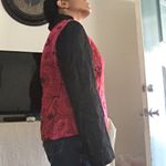 Dana Buchman  Paisley blazer, kimono style blazer, pink and black jacket Photo 4