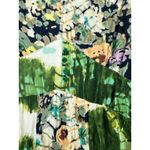 Chaudhry K Dress L Green Floral Tie Dye Cotton Boho Earthy Indie Hippie Maxi Size L Photo 3