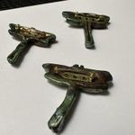 Lot Of 3 Handcrafted Green Dragonfly Insect Brooch Pins Photo 6