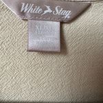 White Stag  Woman's XL Tan  Button Up Short Sleeve Collar 100% Cotton Fabric Photo 1