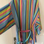 Victoria's Secret Vintage Collection Rainbow Striped kimono Robe And Slip Large Photo 12