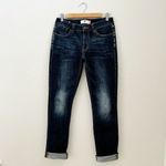 CAbi  High Straight Jeans Distressed Dark Wash High Waist 4 Style #3561 Photo 1