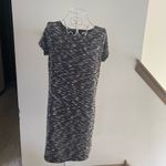 Loft  black and white short sleeve tweed dress size medium Photo 1