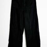 Madewell  Wide-Leg Linen Pants Style NU686 Black Size 4 Photo 0