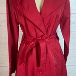 Ambition womens red trench coat lightweight size M Photo 5