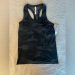 Athleta Momentum Camo Racerback Tank Black Gray Seamless Fitted Gripper Medium Photo 7