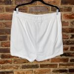 Nasty Gal White Cotton Athletic Activewear Fleece Sweat Shorts Women's Size XL Photo 2