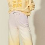 Sandro  Paris‎ Tie Dye Ombré Pastel Sweatpants Size Medium FR 38 Wide Leg Photo 0