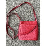 Ostrich Leather Crossbody Bag Red Pelletterie Di Mario Italian Made Designer Photo 1