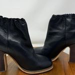 See By Chloe Boots Womens Leather Scalloped Accent Black Leather Size 8 US 39 EU Photo 7