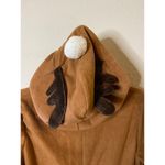 Poof! Unisex Merry Christmas by Poof Reindeer one piece zip up pajamas Sz S Photo 7