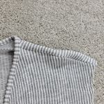 Caution to the Wind Faux Wrap Dress Womens M Gray Stripes Sleeveless Stretch Photo 6