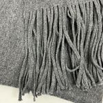 Lucky Brand Fringe Scarf Soft Grey Acrylic Poly Knit 15x83 Long Cozy Wrap Photo 4