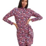 Veronica Beard Colorful Louella Floral Stretch Silk-Satin Minidress Women’s 4 Photo 0